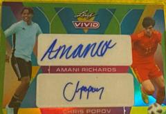 Amani Richards , Chris Popov Soccer Cards 2022 Leaf Vivid Dual Autographs Prices