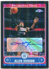 Allen Iverson [Black Refractor Autograph] #108 Basketball Cards 2006 Topps Chrome Prices