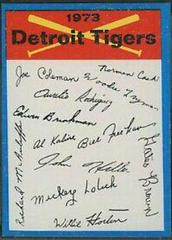 Detroit Tigers Baseball Cards 1973 Topps Team Checklist Prices