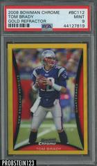 Tom Brady [Gold Refractor] #BC112 Football Cards 2008 Bowman Chrome Prices