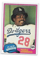 Pedro Guerrero #651 Baseball Cards 1981 Topps Prices