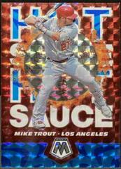Mike Trout [Reactive Blue] Baseball Cards 2021 Panini Mosaic Hot Sauce Prices