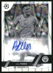 Phil Foden [Black & White Ray Wave] #CA-PF Soccer Cards 2022 Topps Chrome UEFA Club Competitions Autographs Prices