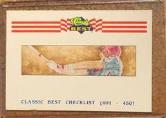 Checklist: 401 450 Baseball Cards 1992 Classic Best Prices