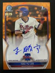 Hao Yu Lee [Orange] Baseball Cards 2023 Bowman Chrome Sapphire Autographs Prices