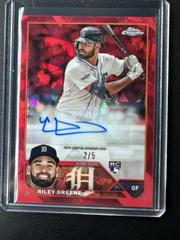 Riley Greene [Red] #USA-RG Baseball Cards 2023 Topps Chrome Update Sapphire Autographs Prices