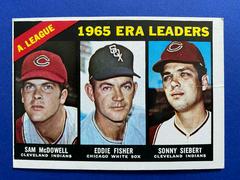 AL ERA Leaders [McDowell, Fisher, Siebert] #222 Baseball Cards 1966 Topps Prices
