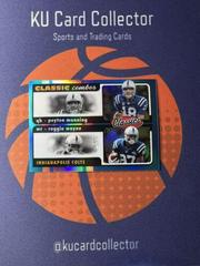 Peyton Manning, Reggie Wayne [Blue] #CC-1 Football Cards 2022 Panini Classics Combos Prices
