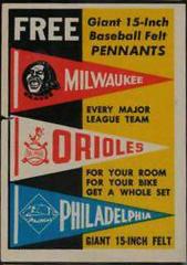 Felt Pennants Insert Baseball Cards 1959 Topps Prices