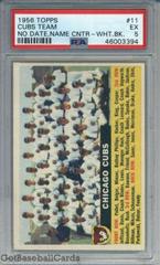 Cubs Team [No Date, Name Center White Back] #11 Baseball Cards 1956 Topps Prices