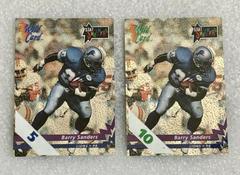 Barry Sanders [Promo 10 Stripe] Football Cards 1992 Wild Card Stat Smashers Prices