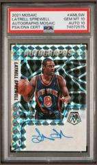Latrell Sprewell [Gold] Basketball Cards 2021 Panini Mosaic Autographs Prices