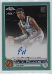 Jayden Williams [Aqua] #CA-JW1 Basketball Cards 2022 Topps Chrome OTE Overtime Elite Autographs Prices