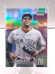 Aaron Hicks [Green] #352 Baseball Cards 2022 Stadium Club Chrome Prices