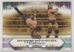Drew McIntyre Wins the Men's Royal Rumble Match [Exclusive] #11 Wrestling Cards 2021 Topps WWE Prices
