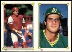 Bo Diaz, Jose Canseco [Hardback Test] Baseball Cards 1987 Topps Stickers Prices
