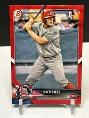 Luken Baker [Red] Baseball Cards 2018 Bowman Draft Prices