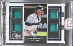 Julio Rodriguez Baseball Cards 2022 Panini Three and Two Rookie Quad Jerseys Prices