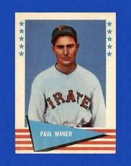 Paul Waner #85 Baseball Cards 1961 Fleer Prices