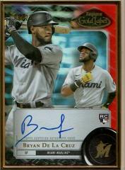 Bryan De La Cruz [Red] Baseball Cards 2022 Topps Gold Label Framed Autographs Prices