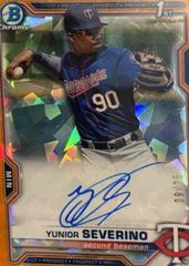 Yunior Severino [Orange Refractor] #BSPA-YSE Baseball Cards 2021 Bowman Sapphire Autographs Prices