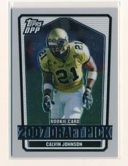 Calvin Johnson [Chrome Silver] Football Cards 2007 Topps Draft Picks & Prospects Prices