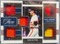 Don Sutton [Red] Baseball Cards 2022 Panini Three and Two Full Count Swatches Prices