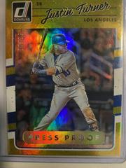 Justin Turner [Gold Press Proof] #107 Baseball Cards 2017 Panini Donruss Prices