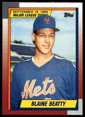 Blaine Beatty Baseball Cards 1990 Topps Major League Debut Prices