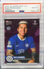 Enzo Fernandez [Purple] #74 Soccer Cards 2022 Topps Now UEFA Champions League Prices