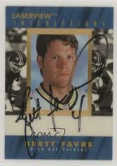 Brett Favre Football Cards 1996 Pinnacle Laser View Inscriptions Autographs Prices
