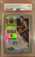 Michael Porter Jr. [Shoe Visible Autograph] Basketball Cards 2018 Panini Contenders Optic Prices