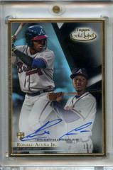 Ronald Acuna Jr. [Black] #FA-RA Baseball Cards 2018 Topps Gold Label Framed Autograph Prices