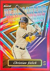 Christian Yelich [Red Refractor] #42 Baseball Cards 2019 Topps Finest Prices
