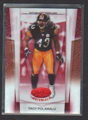 Troy Polamalu [Mirror Red] #113 Football Cards 2007 Leaf Certified Materials Prices
