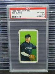 Bill Burns Baseball Cards 1909 T206 Piedmont 350 Prices