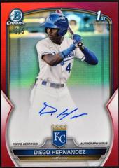 Diego Hernandez [Red] #CPA-DH Baseball Cards 2023 Bowman Chrome Prospect Autographs Prices