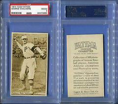 George Chalmers Baseball Cards 1914 T222 Fatima Prices