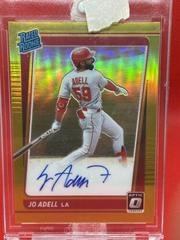 Jo Adell [Gold] Baseball Cards 2021 Panini Donruss Optic Rated Rookie Signatures Prices