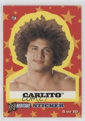 Carlito #5 Wrestling Cards 2005 Topps Heritage WWE Stickers Prices