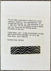 Alex Turcotte #FWAP-AT Hockey Cards 2021 SP Authentic Future Watch Auto Patch Prices