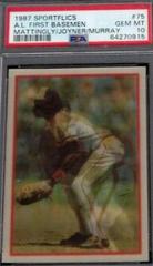 A. L. First Basemen [Mattingly, Joyner, Murray] #75 Baseball Cards 1987 Sportflics Prices