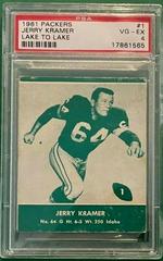 Jerry Kramer Football Cards 1961 Lake to Lake Packers Prices
