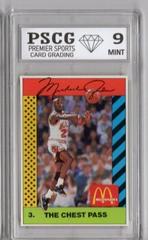 Michael Jordan [The Chest Pass Pink Back] #3 Basketball Cards 1990 McDonald's Michael Jordan Prices