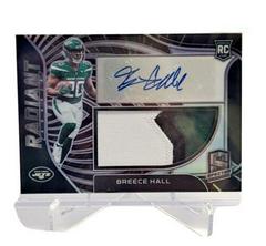 Breece Hall #RAD-BHA Football Cards 2022 Panini Spectra Radiant Rookie Patch Signatures Prices