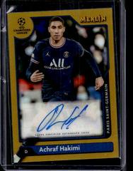 Achraf Hakimi [Gold] #A-AH Soccer Cards 2021 Topps Merlin Chrome UEFA Autographs Prices