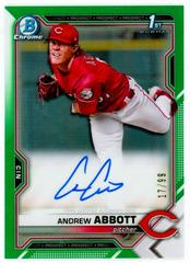 Andrew Vaughn [Green Refractor] Baseball Cards 2021 Bowman Chrome Rookie Autographs Prices