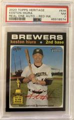 Keston Hiura [Red Ink] #KHI Baseball Cards 2020 Topps Heritage Real One Autographs Prices