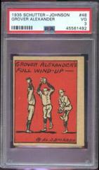 Grover Alexander Baseball Cards 1935 Schutter Johnson Prices