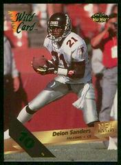 Deion Sanders [10 Stripe] #104 Football Cards 1993 Wild Card Prices
